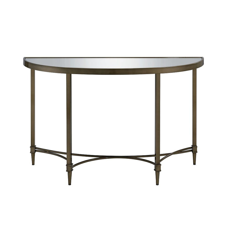 Aditya - Console Table With Mirror - Mirrored & Antique Brass