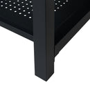 Modern Freestanding Bathroom Vanity With Ceramic Sink, Hot And Cold Faucet, 1 Door Cabinet & Open Shelf