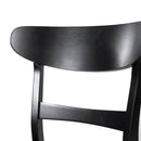 Modern Dining Chair With Upholstered Seat And Wood Frame
