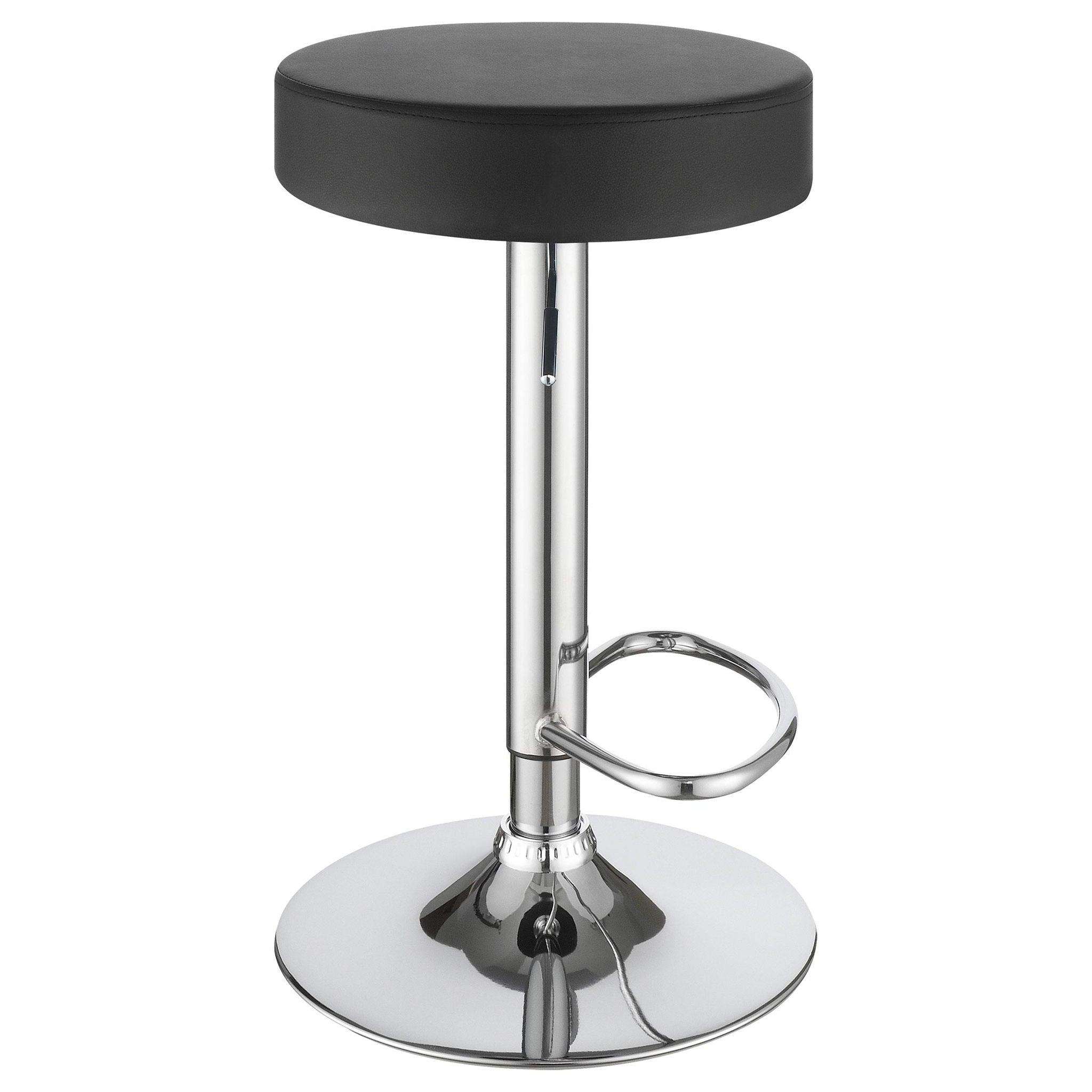 Ramses 29-inch Adjustable Bar Stool Chrome and Black - Atlantic Fine Furniture Melbourne FL