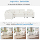Modular L-Shaped Sectional Sofa Bed With Pull-Out Sleeper, Cup Holders, And Storage