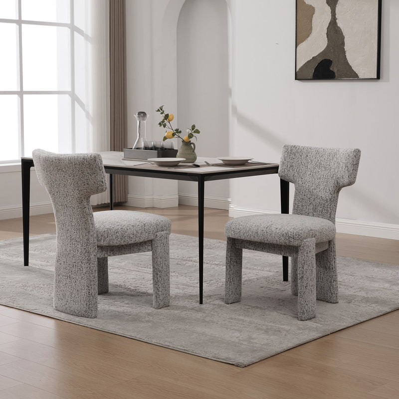 Armless Curved Back Accent Chairs (Set of 2)