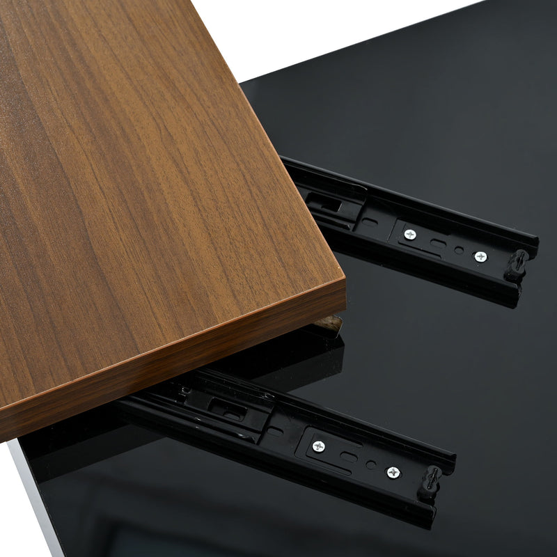 Movable Square Top Coffee Table With 4 Hidden Storage Drawers