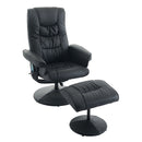 Recliner Chair With Ottoman, 360° Swivel Massage Lounge Chair With 5-Point Vibration & Heated Seat