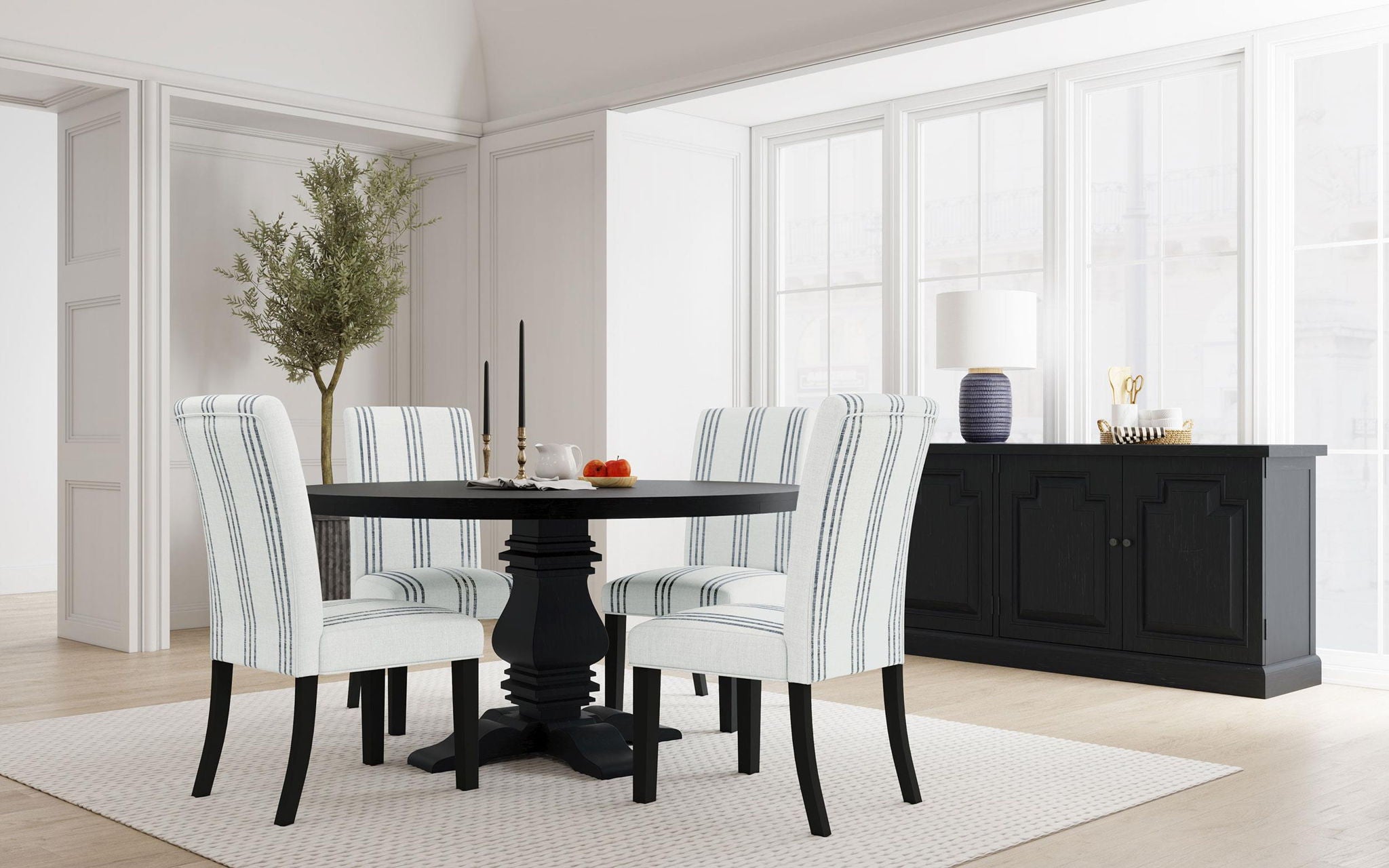 Herran Upholstered Dining Side Chair Beige (Set of 2) - Atlantic Fine Furniture Melbourne FL
