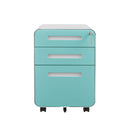 3 Drawer Mobile File Cabinet Under Desk Office, Simple Style Versatile Storage Cabinet For Legal / Letter / A4 Files, 5 Wheel Design Anti-Tilting Cold Rolled Steel Waterproof Moisture-Proof