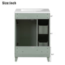 Transitional Style Bathroom Vanity Cabinet With Ceramic Sink