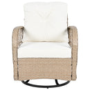 3 Piece Outdoor Chair & Table Set Chat Set, 2 Person Rattan Seating Group