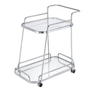 Aegis - Serving Cart - Clear Glass & Chrome