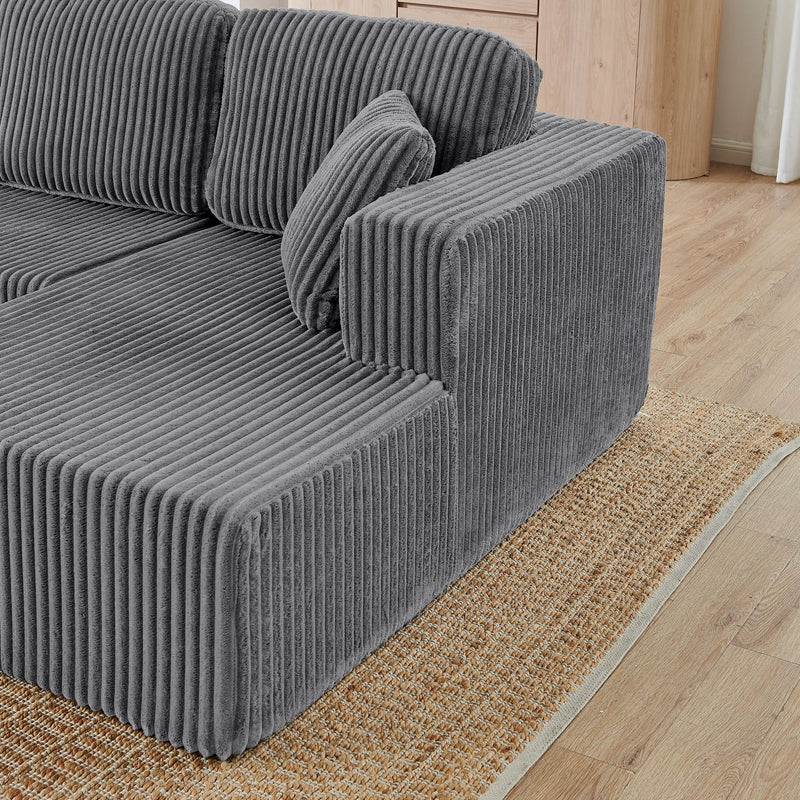 Modern Minimalist U - Shape Modular Sectional Sofa