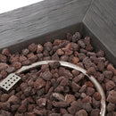 Anchorage - Wood Square Fire Pit 40, 000 Btu - Gray