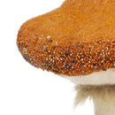 Mushroom Holiday Ornament, For Harvest Festival Fall Festival & Thanksgiving Table Decorations (Set of 2) - Beige / Orange