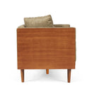 Retro Modern Loveseat With Button Tufted Upholstery