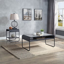 Raziela - Coffee Table - Concrete Gray & Black