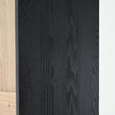 Mid Century Modern Style Tall Display Cabinet With Glass Doors For Collectibles - Black