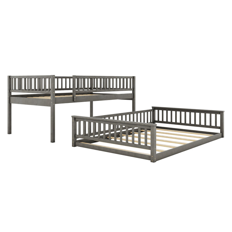 Bunk Bed With Ladder And Guardrails
