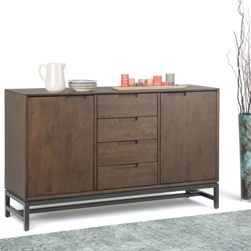 Banting - Mid Century Sideboard With Centre Drawers - Walnut Brown