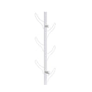 Vertical Eight Hook Coat Rack Wall Mount