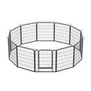 Heavy Duty Metal Playpen With Door, Dog Fence Pet Exercise Pen For Outdoor, Indoor