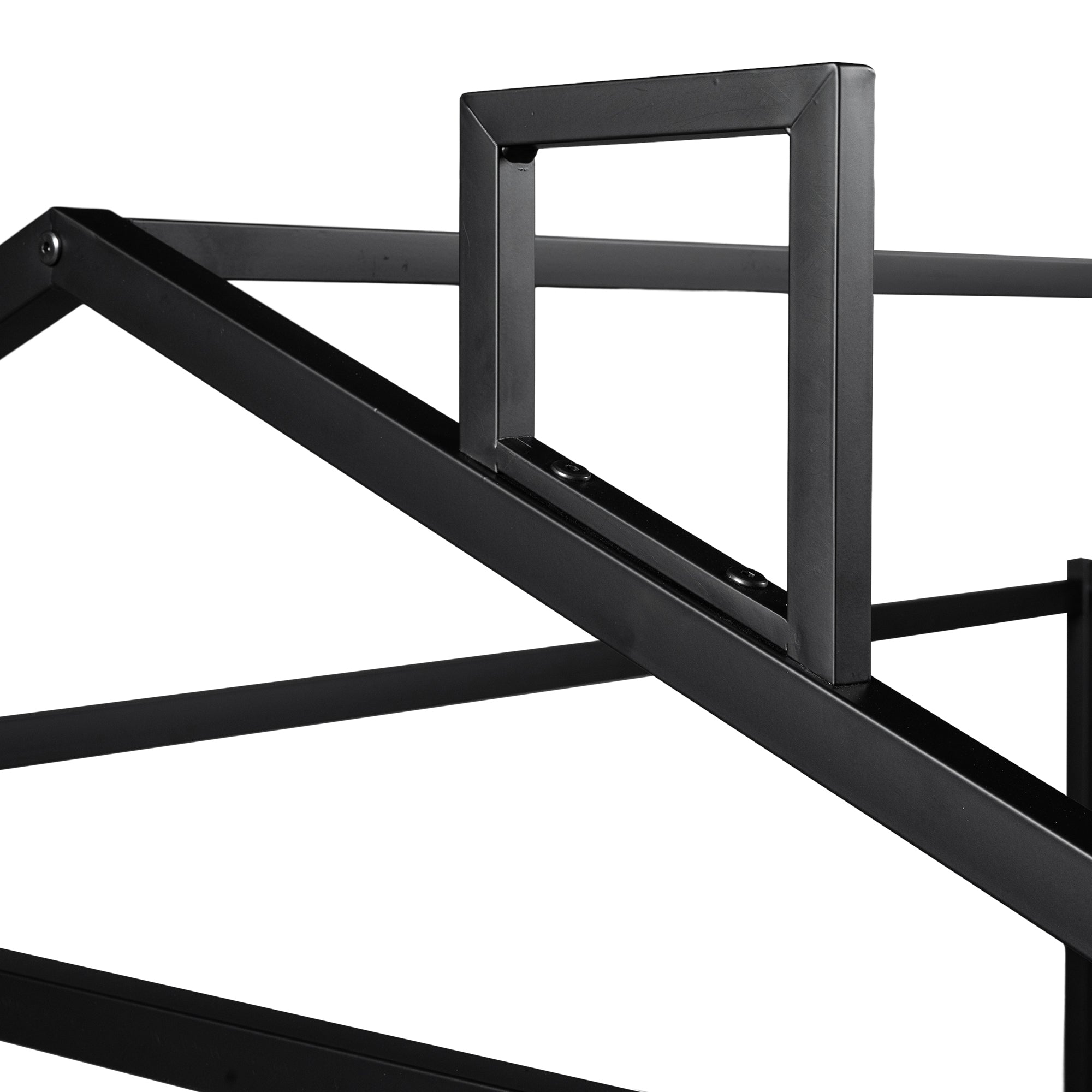 Metal House Shape Platform Bed, Black, Queen - Atlantic Fine Furniture Melbourne FL