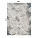 Geometrix - 5'3" X 7'3" Area Rug With Geometric 3D Effect - Ivory / Gray