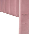 Queen Size Storage Bed Velvet Upholstered Platform Bed with a Big Drawer - Pink