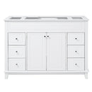 Bathroom Vanity Cabinet Only, 6 Soft Close Drawers & Double Doors With 2 Tier Shelves - White
