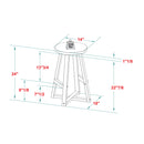 Rustic Distressed Round Dining Stool