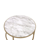 Shanish - Coffee Table - Faux Marble & Gold - Atlantic Fine Furniture Inc