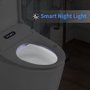 Smart Bidet Toilet Seat With Side Knob Adjustable Heated Seat With Water Temperature And Pressure Adjustment Portable Bidet - White