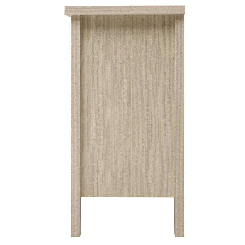 4 Door Sideboard, Carved Sideboard Buffet Cabinet With Storage, Modern Coffee Bar Cabinet With Adjustable Shelf For Living Room, Dining Room, Kitchen - Natural