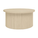 Coffee Table, Round Coffee Table, Modern Side Tables Accent End Table For Living Room, Apartment - Natural