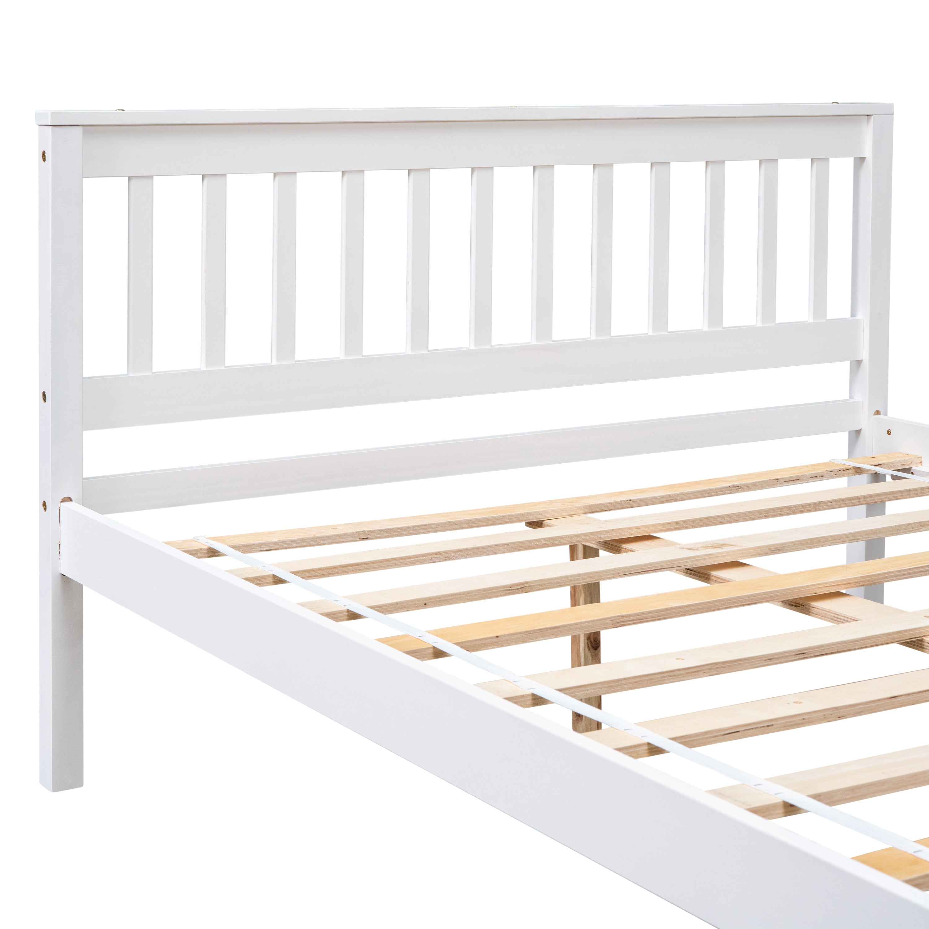 Full Bed with Headboard and Footboard,with 2 Nightstands,White - Atlantic Fine Furniture Melbourne FL