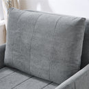 Upholstered Convertible Sleeper Sofa With 5 Position Backrest, Side Pockets, Storage