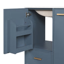 Bathroom Vanity With Sink, Deep Drawer, Door Shelf, 2 Tier Basket