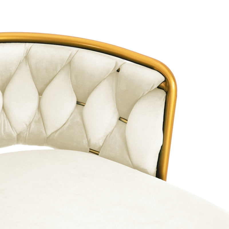 Modern Low Back Upholstered Counter Height Bar Stools (Set of 2)