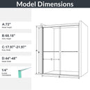 Modern Semi Frameless Double Sliding Shower Door