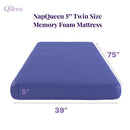 5" Memory Foam Mattress With Responsive Support And Breathable Cover