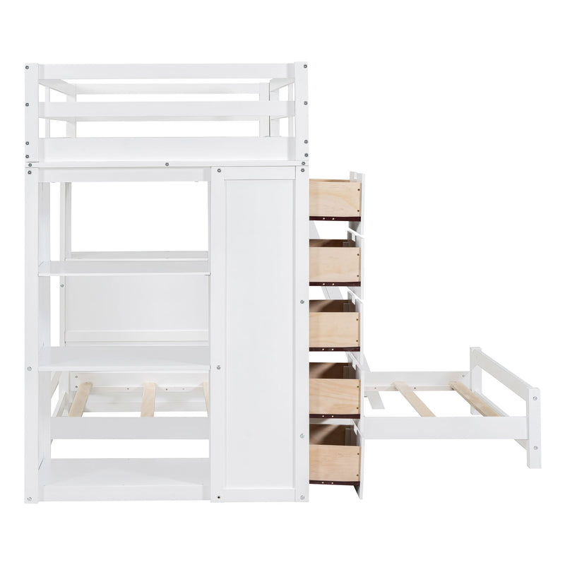 Bunk Bed With LED Light And USB Ports