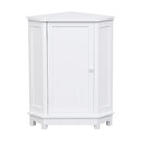 Bathroom Cabinet Triangle Corner Storage Cabinet With Adjustable Shelf Modern Style