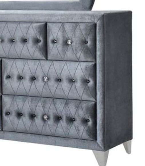 Dante - Velvet Dresser - Gray