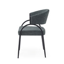 Contemporary Upholstered Dining Chairs With Metal Legs (Set of 2)