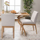 Contemporary Dining Chair SetWith Upholstered Fabric