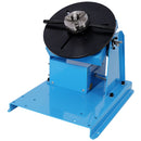 Portable Rotary Welding Positioner With 3 Jaw Lathe Chuck, 0 - 90° Turntable - Blue