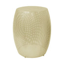 Modern Round Metal Hollow Side Table Set With Openwork Design - Gold