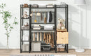 Open Style Wardrobe With Hanging Rails, Shelves And Drawers