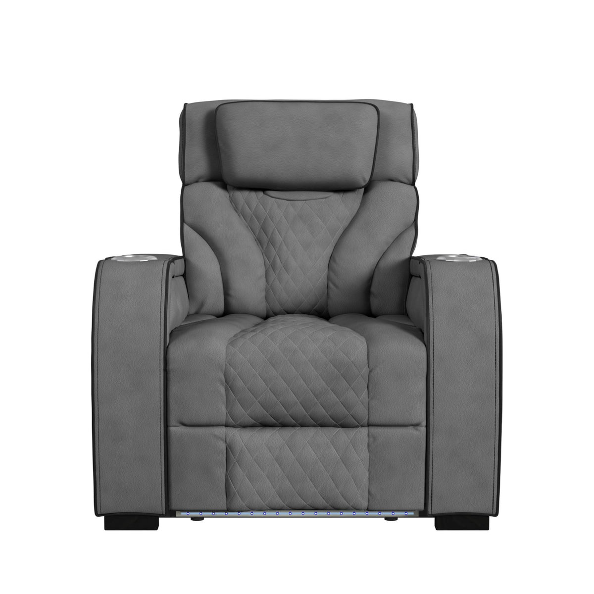 Blitz Motion Recliner With LED in Dark Gray by Elements International, view 15