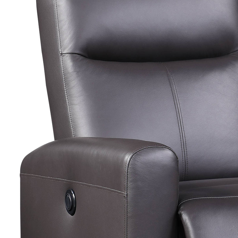 Blane - Top Grain Leather Match Power Motion Recliner - Brown