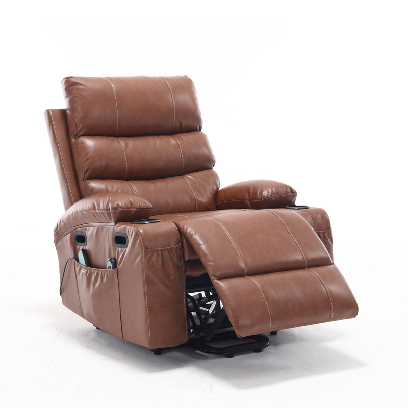Cozy Electric Power Lift Recliner Chair Sofa For Elderly With Vibration Massage And Lumbar Heat