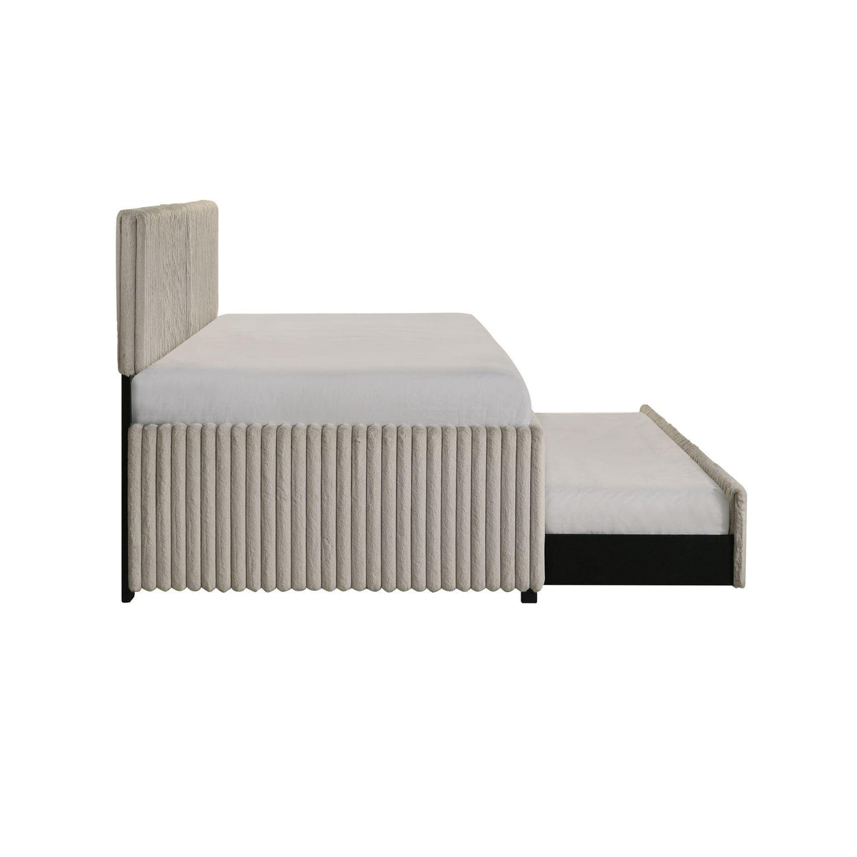 Arden Twin Daybed With Trundle in Corduroy Beige by Elements International, view 12